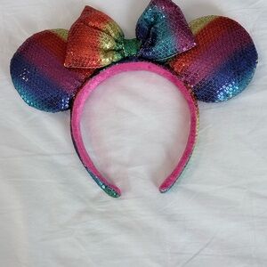 Rainbow Sequin Mouse Ears Headband